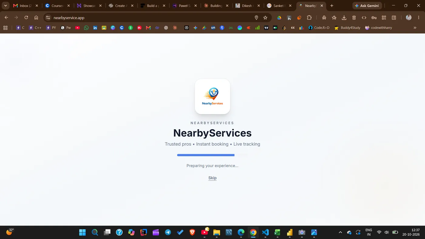 NearbyService - Service Discovery Platform project preview